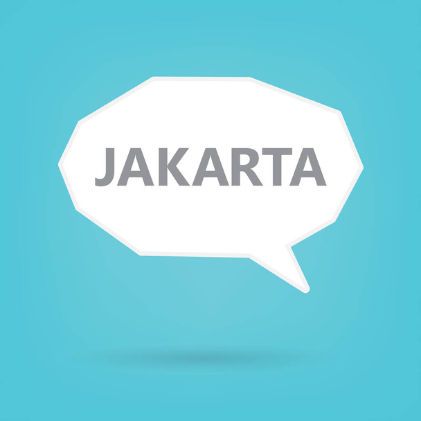 Jakarta word on a speech bubble- vector illustration - Вектор,изображение