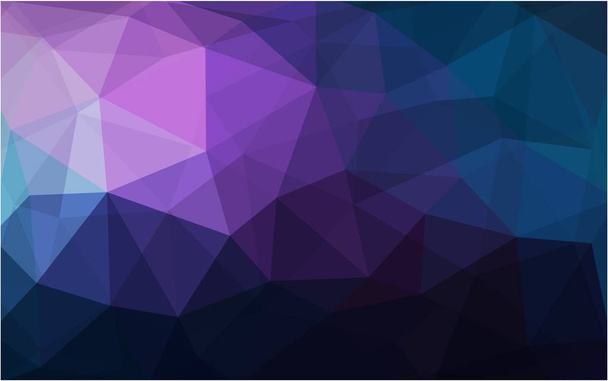Dark Pink, Blue vector blurry triangle background design Геометричне тло в стилі Орігамі з градієнтом..  - Вектор, зображення
