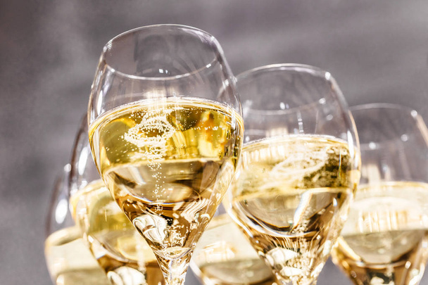 Champagne glasses, close up - Φωτογραφία, εικόνα