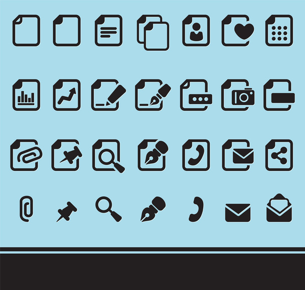 21 icon set: Files - Vektor, kép