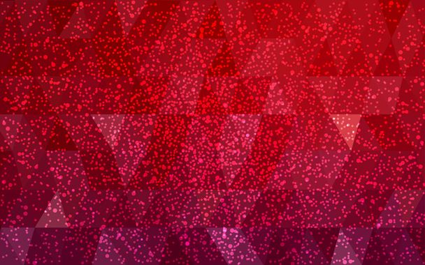 Dark Red vector bajo fondo de cristal poli con copos de nieve. Patrón de diseño de Navidad polígono. Ilustración de poli baja de la celebración de Año Nuevo
. - Vector, imagen