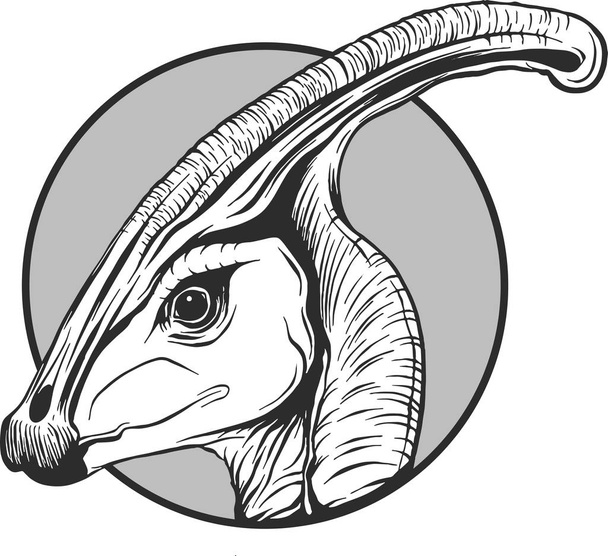 Skizze eines Dinosauriers in Vektorillustration - Vektor, Bild