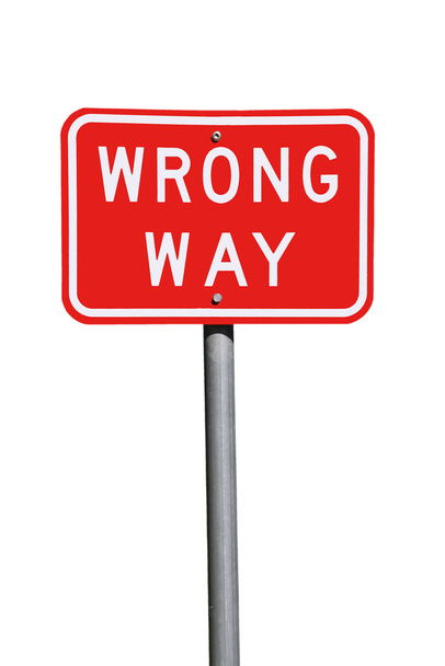 verkeerde manier verkeersbord - Foto, afbeelding