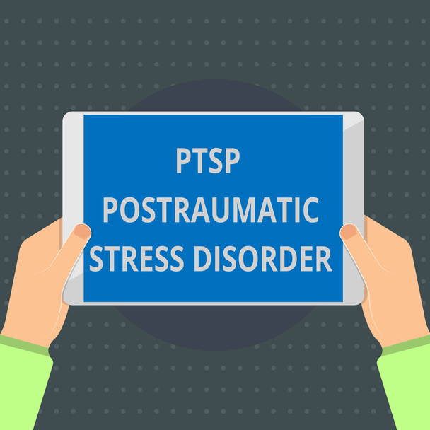Текстовий знак, що показує посттравматичний стресовий розлад Ptsd. Концептуальна фотографія Серйозний психічний стан Емоційний стрес
 - Фото, зображення