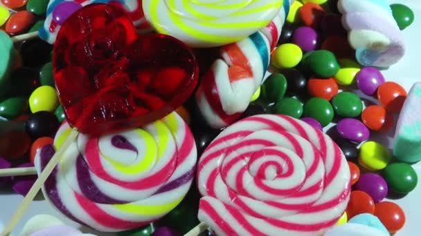 1920 x 1080 25 Fps. bardzo ładne Close Up kolorowe Candy Mix toczenia wideo.  - Materiał filmowy, wideo