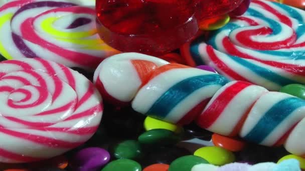 1920x1080 25 Fps. Very Nice Close Up Colorful Candy Mix Turning Video.  - Footage, Video