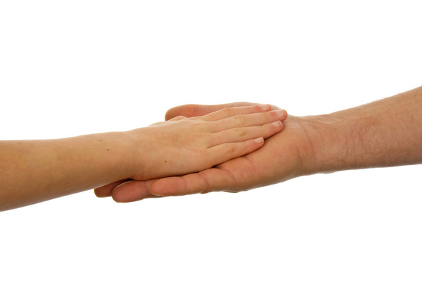 Adult and child handshake - Φωτογραφία, εικόνα