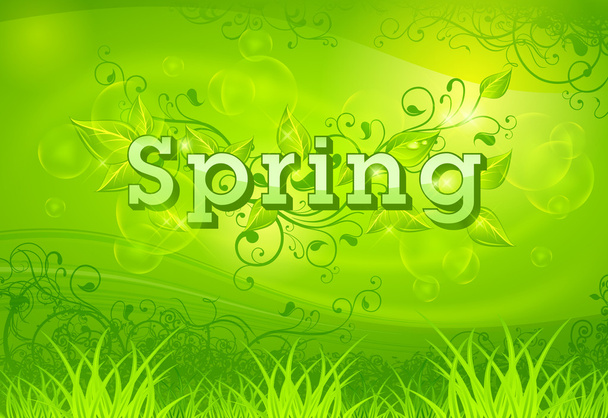 Spring background green - Вектор, зображення