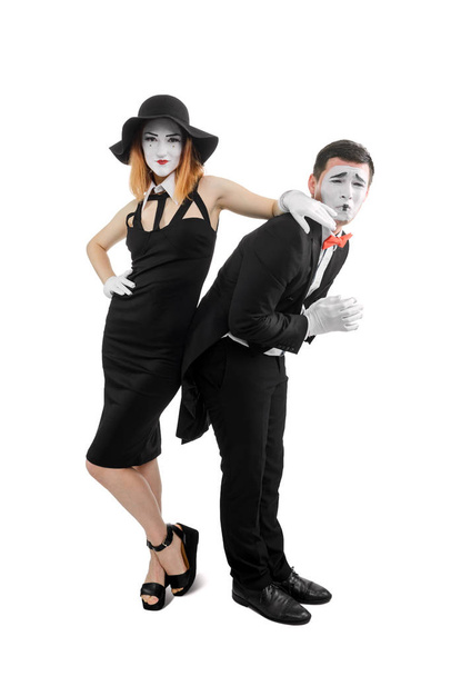Two mimes as family couple - Foto, Imagen