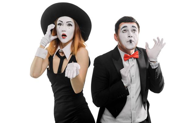 Mimes talking on the phone - Photo, Image