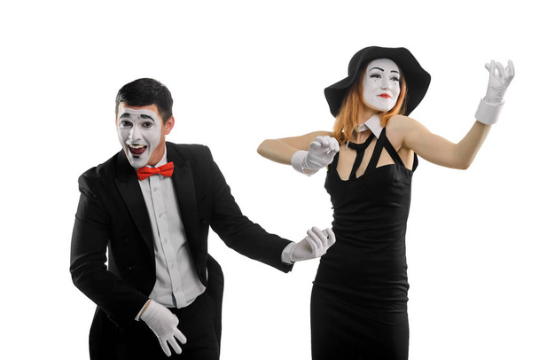 Mimes playing imaginary music instruments - Photo, Image