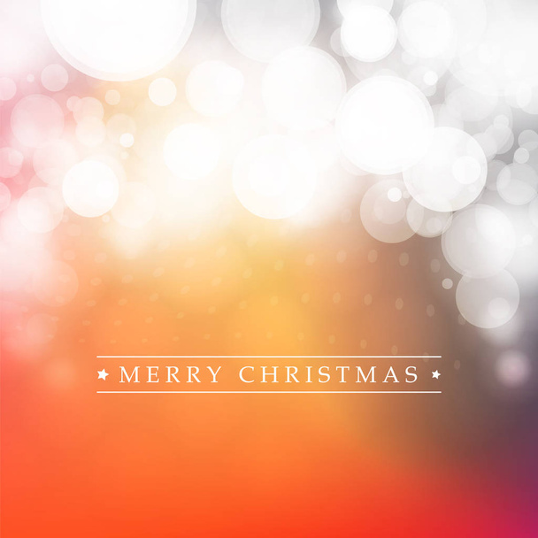 Colorful Happy Holidays, Merry Christmas Greeting Card With Label on a Sparkling Blurred Background - Διάνυσμα, εικόνα