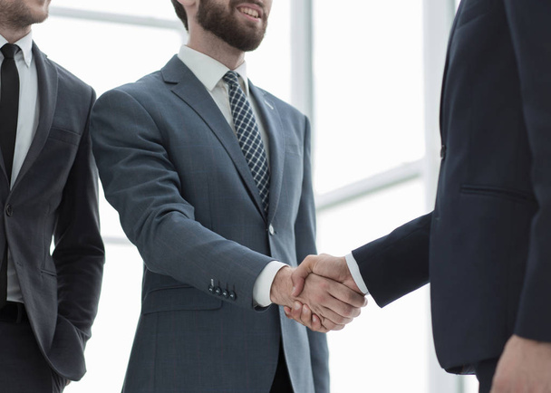 close up.business handshake of financial partners - Photo, image