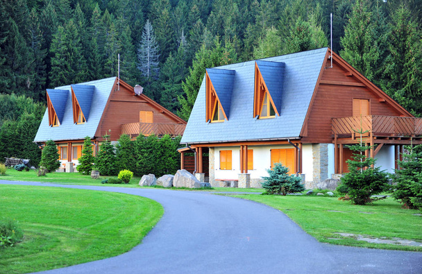 Two country houses in slovak village, Donovaly, Tatras - Photo, Image