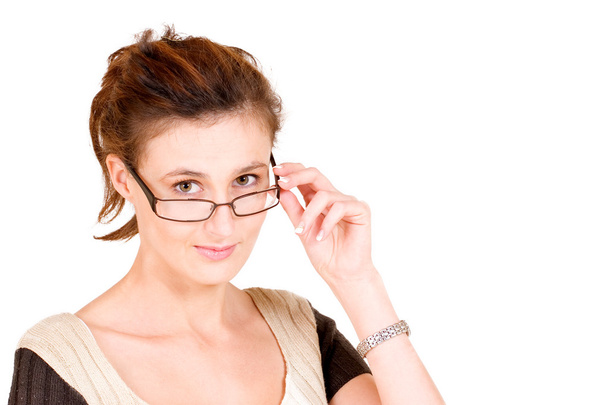 mujer de negocios con gafas - Foto, Imagen