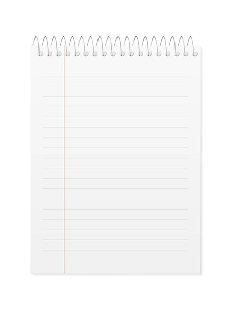 Notebook on a white background. Vector illustration. - Vector, Image