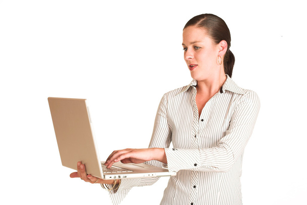 Business woman working on laptop - Φωτογραφία, εικόνα
