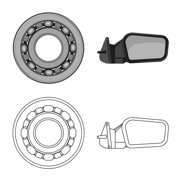 Isolated object of auto and part sign. Set of auto and car vector icon for stock. - Vettoriali, immagini