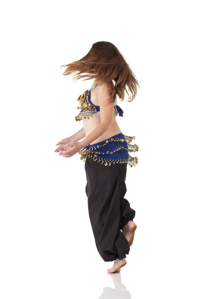 Young Caucasian belly dancing girl - Zdjęcie, obraz