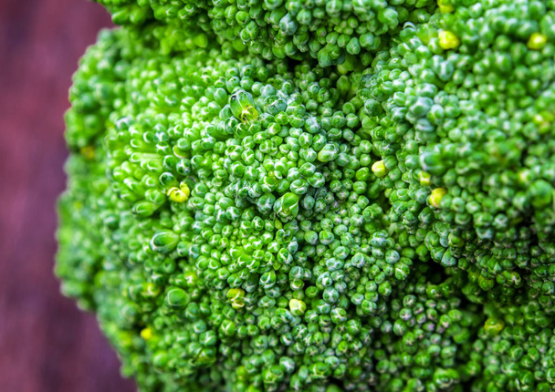 Close up to surface texture of freshness Broccoli vegetable - Photo, Image