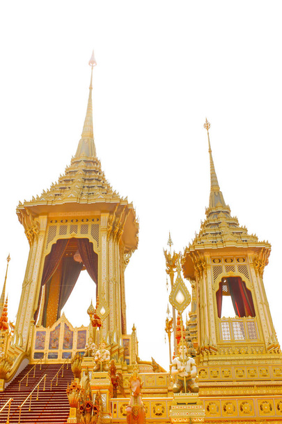 Bangkok, Tajlandia - 04 listopada 2017 r.; Niektóre części w Królewskiego Krematorium dla Król Bhumibol Adulyadej o 04 listopada 2017 r. - Zdjęcie, obraz