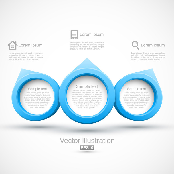 Баннеры синих кругов 3D
 - Вектор,изображение