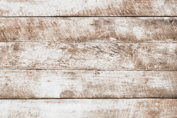 Vintage fond en bois blanc - Vieille planche en bois altérée peinte en couleur blanche. - Photo, image