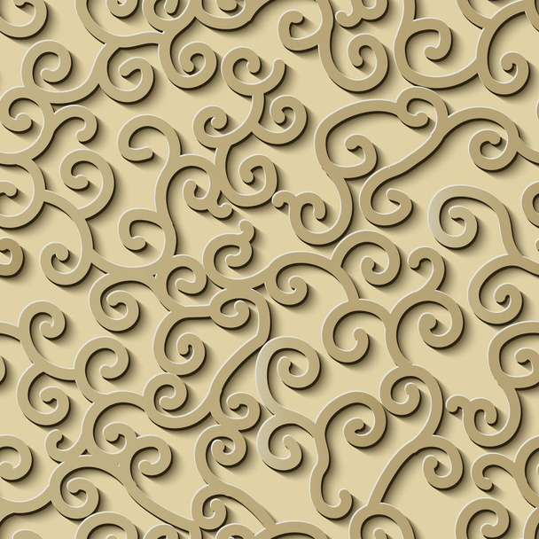 Escultura en relieve sin costuras decoración patrón retro Asia espiral vortex cruz línea de marco de la vid. Ideal para tarjetas de felicitación o diseño de plantilla de telón de fondo
 - Vector, imagen