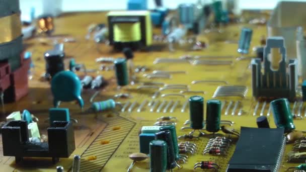 1920x1080 25 Fps Very Nice  Old Tv Electronic Circuit Board Rotating Video. - Footage, Video
