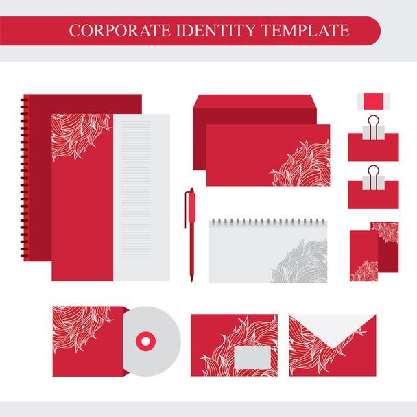 Corporate identity design template. Business kit. Vector illustration - Vetor, Imagem