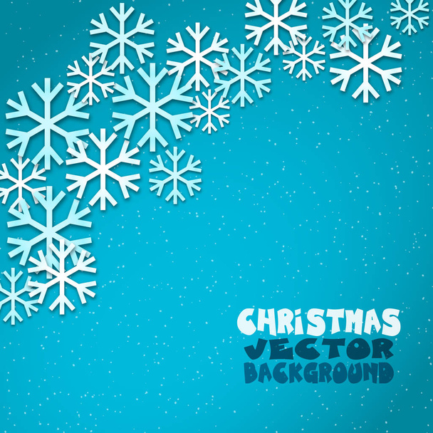 Weihnachten Vektor Hintergrund mit fliegenden Schneeflocken. - Vektor, Bild
