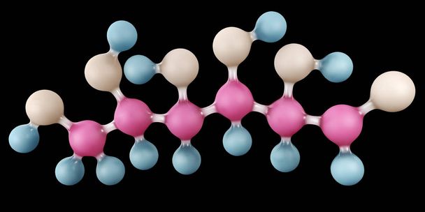 3D ілюстрація молекули глюкози ізольовані на чорному, C6H12O6
. - Фото, зображення