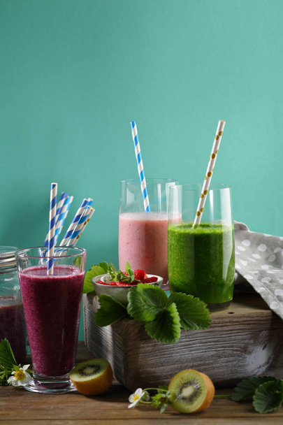 Healthy summer beverages in glass - Photo, Image