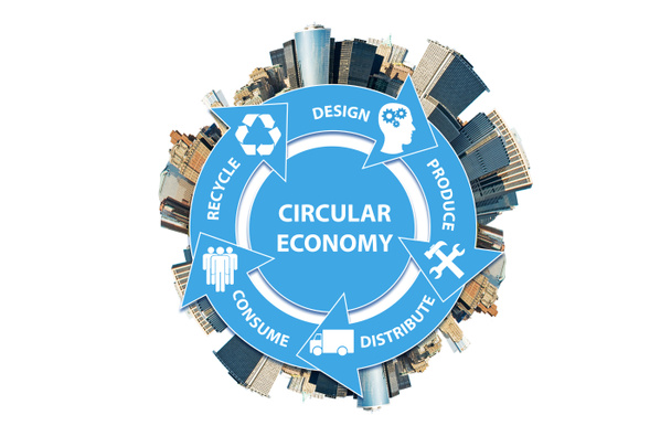 Ilustração do conceito economia circular
 - Foto, Imagem
