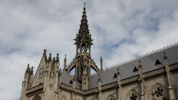 Steeple and lateral side of the Basilica of the national vow, Quito - Footage, Video