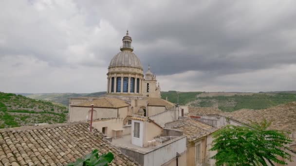 duomo di san georgio in ragusa. Architektur von Sizilien, Italien. - Filmmaterial, Video
