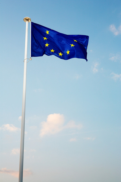 The blue European Union flag - Φωτογραφία, εικόνα