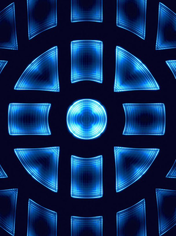 Glowing circle ornament - abstract digitally generated image - Photo, Image