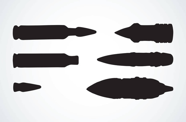 Oberflächenabwehrraketen-Langstreckensystem auf weißem Hintergrund. Handgezeichnetes Logo-Emblem mit schwarzer Tinte im Retro-Silhouette-Stil. Nahaufnahme mit Platz für Text - Vektor, Bild