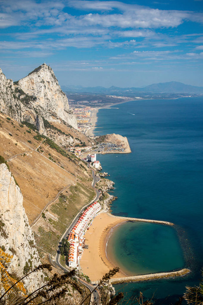A view of Sandy Bay, East Side of Gibraltar from the top of the Rock - Fotografie, Obrázek