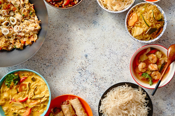 Китайська кухня. Концепція харчування азійського стилю. - Фото, зображення