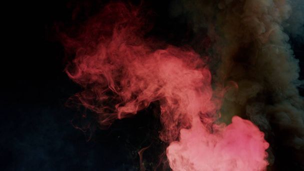 Colorful Smoke on Dark Background - 写真・画像