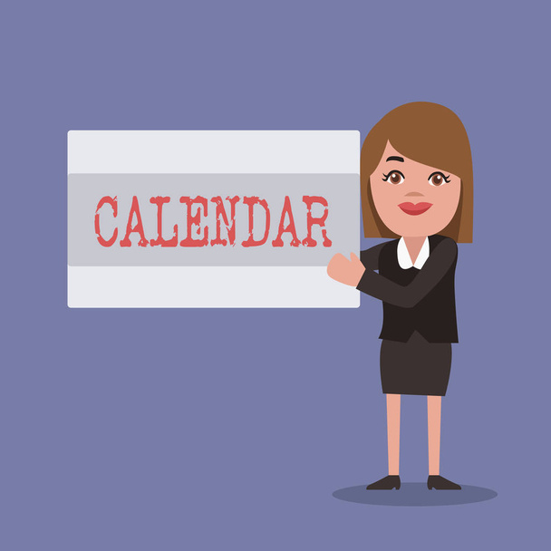 Schreibnotiz mit Kalender. Geschäftsfotos, die Seiten zeigen, die Tage, Wochen oder Monate eines bestimmten Jahres zeigen - Foto, Bild