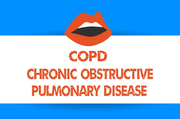 Nota de redação mostrando Doença Pulmonar Obstrutiva Crônica de Copd. Foto de negócios mostrando Doença pulmonar Dificuldade em respirar
 - Foto, Imagem