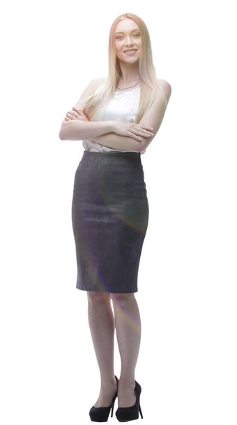 young business woman. full-length portrait. - Фото, изображение