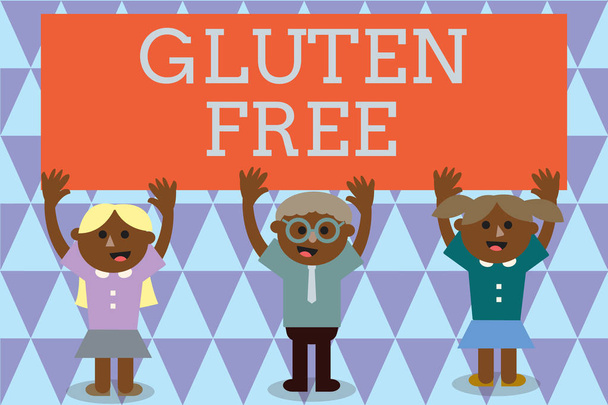 Texto de escritura Gluten Free. Concepto que significa Alimentación y dieta que no contienen proteínas que se encuentran en los granos y el trigo
 - Foto, Imagen