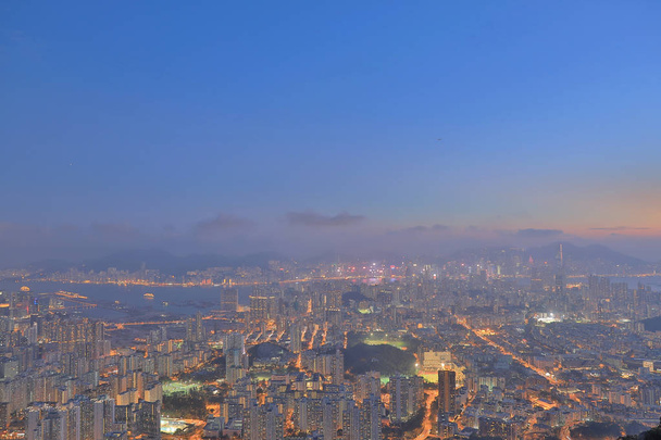 night view of HK, view from a Lion roc - Photo, Image