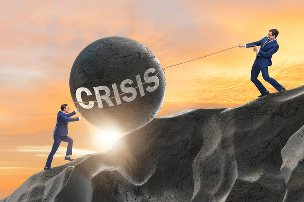 Bedrijfsconcept van crisis en recessie - Foto, afbeelding