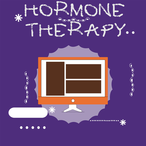 Escrevendo nota mostrando Terapia Hormônica. Foto de negócios mostrando o uso de hormônios no tratamento de sintomas da menopausa
 - Foto, Imagem