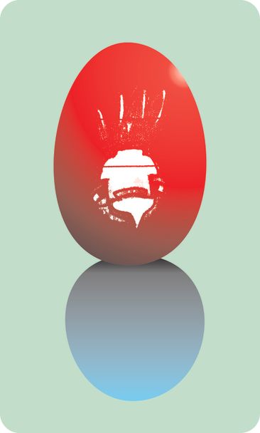 A tojás húsvéti madár - Vektor, kép
